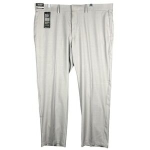 Haggar Premium Comfort Dress Pants Mens 40x29 Grey Straight Fit HD70652 NEW